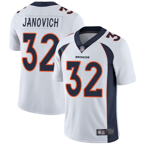 Men Denver Broncos #32 Andy Janovich White Vapor Untouchable Limited Player Football NFL Jersey->women nfl jersey->Women Jersey